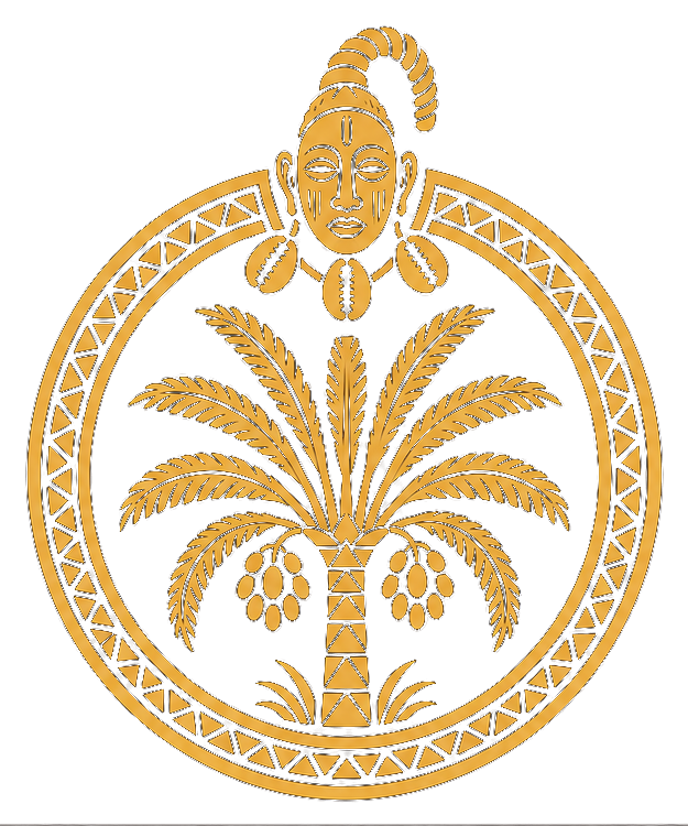 Barapetu mark: an opón Ifá tray bearing the Ọ̀pẹ́ Ìkin palm and an Èṣù crest